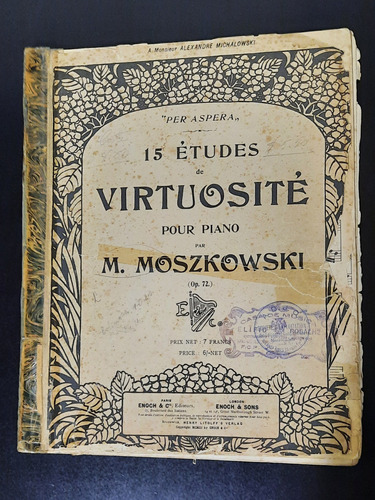 Moszkowski - 15 Estudios De Virtuosismo Para Piano, Reliquia