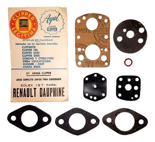 Kit Juntas Carburador Solex Ibt Renault Dauphine Reparacion