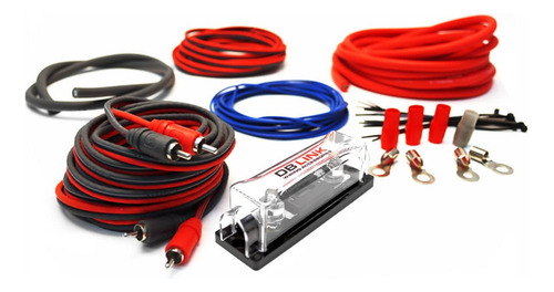 Kit de Instalación Para Amplificador DB Link RK4-ANL X-Treme Red Series Calibre 4 GA ANL 80 Amperes 5.18 Metros Color Rojo