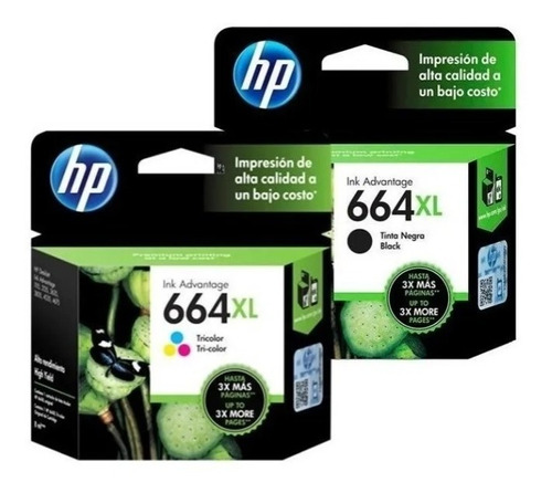 Pack Hp 664 Xl Negro-color