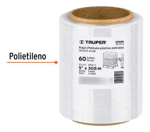 Rollo De Emplaye Playo Pelicula Estirable 60 12cmx305m