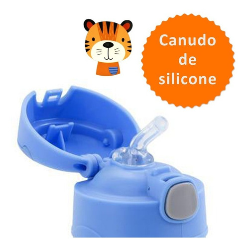 Imagem 5 de 9 de Garrafa Térmica Infantil Inox 270ml Livre De Bpa Clingo