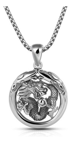 Collar Acero Quirúrgico Dragon Oriental Hombre/mujer  