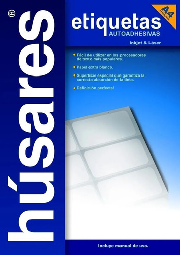 Etiquetas Autoadhesivas Husares H34116 A4 9,90 X 3,39 100h