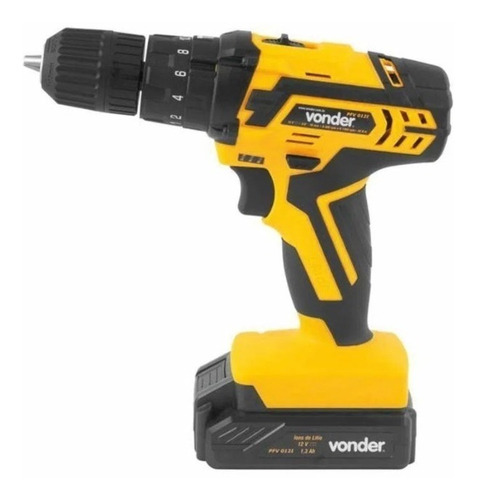 Imagem 1 de 2 de Furadeira martelete sem fio de 10mm Vonder PFV 012I 12V + acessórios com maleta de transporte 100V/240V 50Hz/60Hz