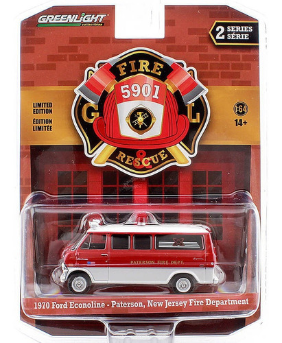 Greenlight - 1970 Ford Ecoline - Bombero - 1/64  