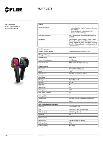 Cámara Termica Aplicación Automotriz Teledyne Flir Tg275