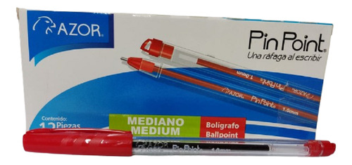 60 Pz Bolígrafo Pin Point Azor Punta Mediana 1.0 Mm