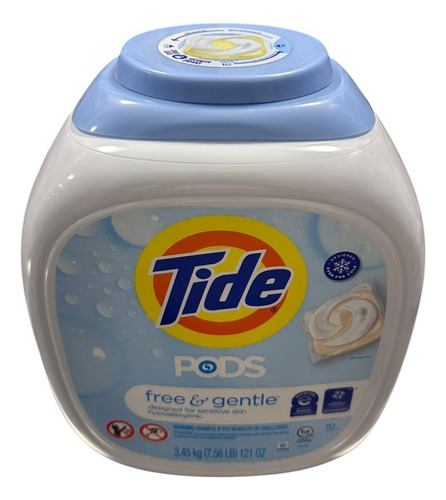 Detergente Tide Pods Free And Gentle, 152 Pods