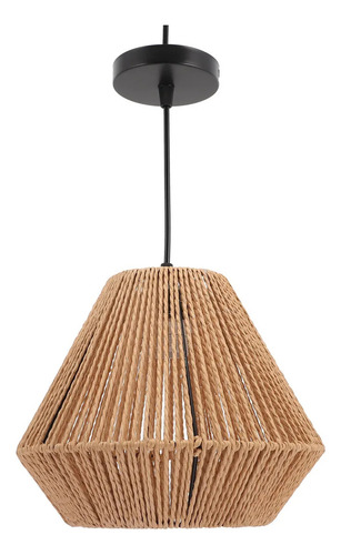 Lampara Colgante 3 Luces Tejida Fibra Sisal E27 Outletlamp