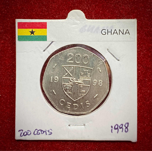 Moneda 200 Cedis Ghana 1998 Km 35