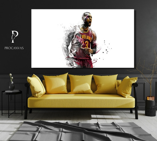Cuadro Ornamental Minimalista De Lebron James Para Recamara