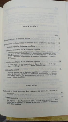 Historia De La Literatura Española. Tomo 1 - Alborg (Usado)