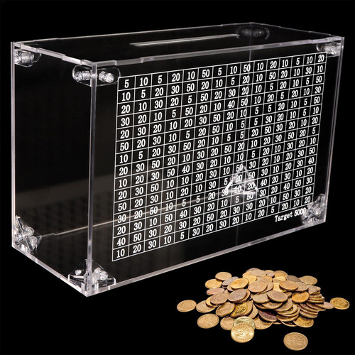 Caja De Ahorro De Dinero De Acrílico Hucha De Ahorro De Dine
