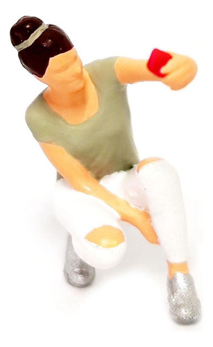 Resin 1/64 Painted Figures Diorama Yellow Orange Red