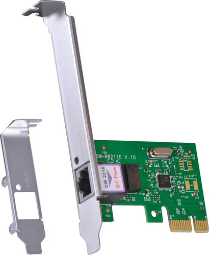 Placa De Rede 10/100/1000 Pci-e Prv1000e Suporte Low Profile