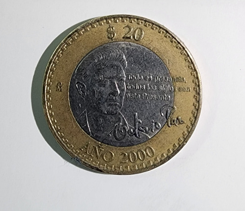 Moneda Mexicana De Octavio Pas Del Año 2000 