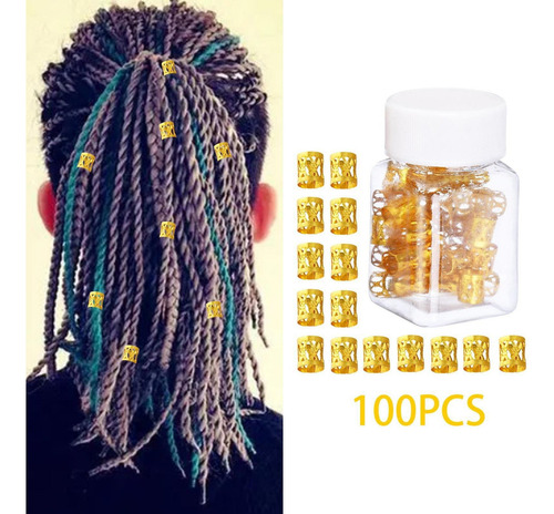 S. Bobina Para El Cabello Kit De Rastas Aros De Joyería Oro