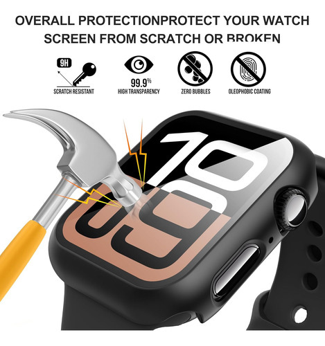 2pcs Para Apple Watch Series 10 46mm Protector Pantalla Case