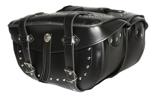 Alforja Mediana Rectangular 2 Broches Fn6 (juego) Color Negro