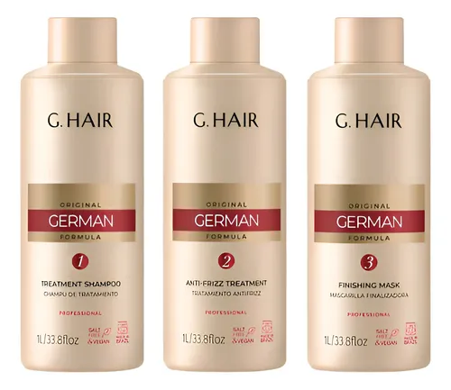 Kit Ghair Progressiva Profissional De Salão Alemã 3x1 Litro ...