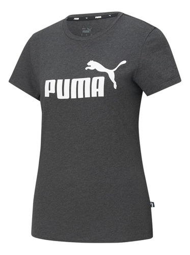 Camiseta Puma Ess Logo Tee W  Mujer-gris