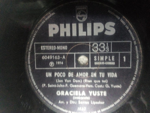 Graciela Yuste - Un Poco De Amor / Vinyl Simple 1974 Vg+