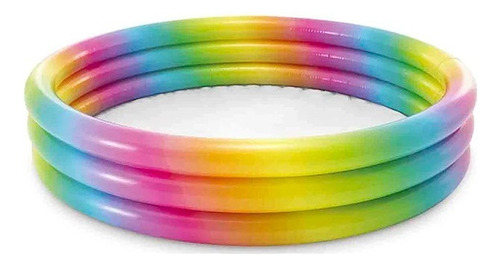 Piscina Inflable Rainbow 3 Anillos 80cm Verano Niños