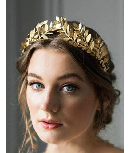 Chargances Nupcial Gold Leaf Crown Diadema Nupcial Tiara Gol