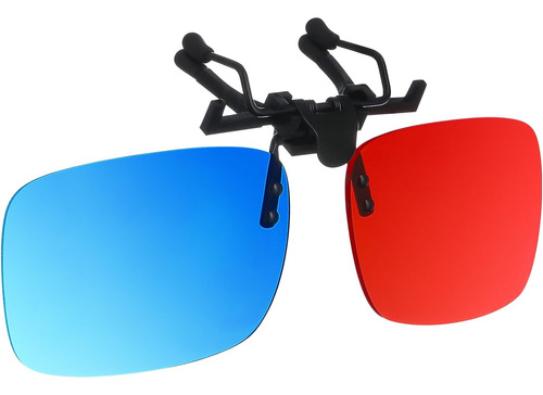 2 Lentes Clip Color Rojo Y Azul, Lentes Miopía, Clip...