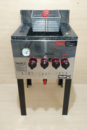Imagen 2 de 4 de Freidora Industrial A Gas 15 Lts Morelli