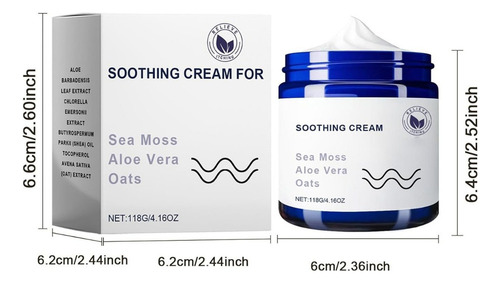 Crema De Musgo Marino, Crema Calmante Natural Con Musgo X1