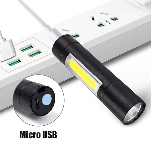 Linterna Led Recargable De Bolsillo Para Exteriores