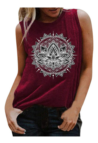 Camisa Meditacion Para Mujer Camiseta Grafica Vintage Lotus