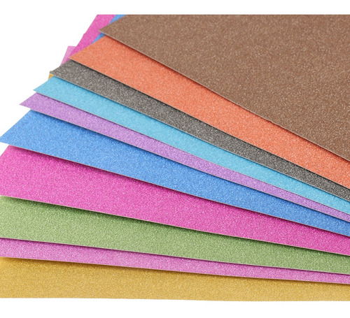 10 Folhas / Pacote A4 Glitter Cartolina Papel Artesanal,