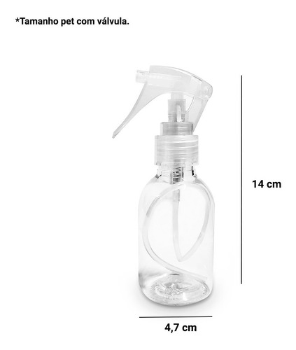 Imagem 4 de 4 de Frasco Pet Borrifador De 100ml Com Válvula Gatilho Pulveriza