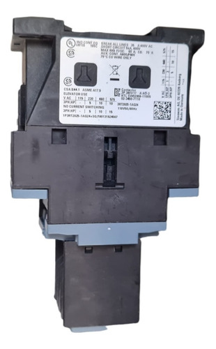 Contactor Siemens 3rt2025-2ag24 2no+2nc 17a 400v Bobina 110v