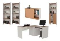 Comprar Escritorio Diseño Melamina 18mm Diseño Oficina Pc Biblioteca