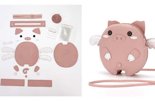 2 Bolso De Hombro Diy, Materiales Para Hacer Bolsos Rosa