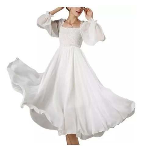 Vestido Lolita Vintage For Mujer, Gasa Elegante, Princesa,