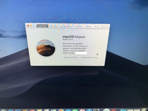 iMac 2013, Ssd 500gb, 16gb Ram, Intel I5, 2.7 Sem Tc E Mouse