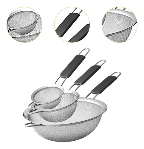 Filtro De Malla Antifugas Para Utensilios De 3 Piezas