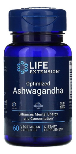 Life Extension Ashwagandha Optimizada 60 Veg Caps Sabor Sin Sabor