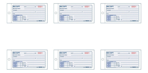 Libro De Recibo De Dinero Pequeño Rediforme, 5 X Duplicado 6
