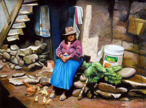 Imagen 1 de 2 de Esperando - Pintura Al Óleo (sedamanos Art)