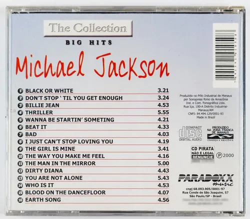 Cd Michael Jackson The Collection Big Hits Cd6845 | MercadoLivre
