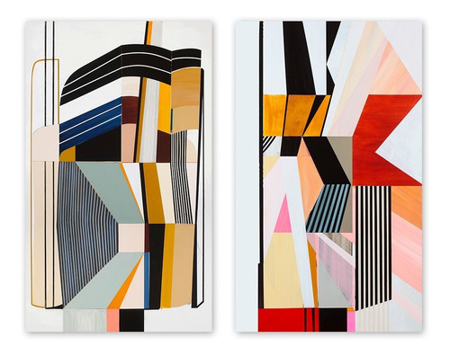 Set Cuadros Minimalistas Abstractos Modernos En Canvas