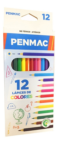 Lápices De Colores Penmac X12 Colores Fila