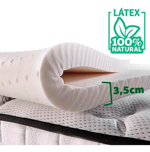 Pillow Top De Látex Espuma Importada King 100% Natural 4cm