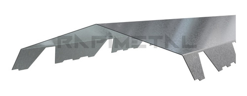 Zingueria Cumbrera Trapezoidal 20x20 Galvanizado 1 Metro